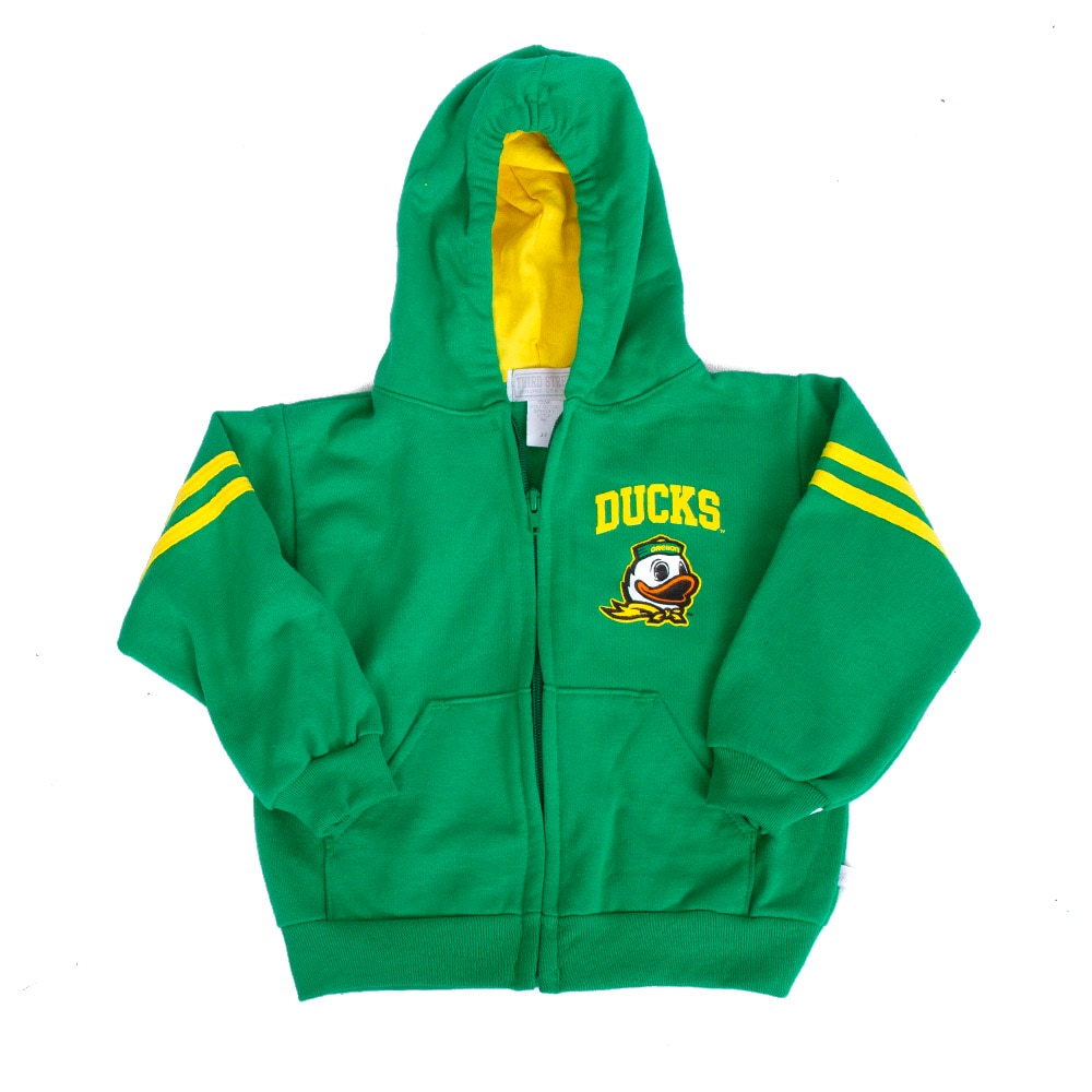 Ducks Spirit, Third Street, Green, Full Zip, Cotton Blend, Kids, Toddler, Hoodie, 839365